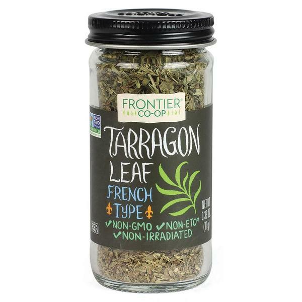 Frontier Co-Op Tarragon Leaf French Type 0.39-oz tarragon spice jar front label.