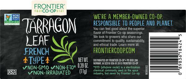 Frontier Co-op // Tarragon Leaf French Type .39 oz label