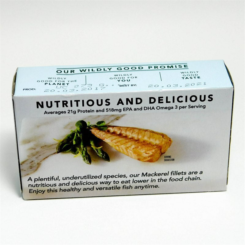 Wild Planet // Mackerel Fillets In Extra Virgin Olive Oil 4.4 oz