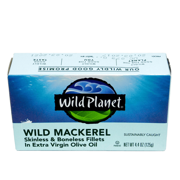 Wild Planet // Mackerel Fillets In Extra Virgin Olive Oil 4.4 oz