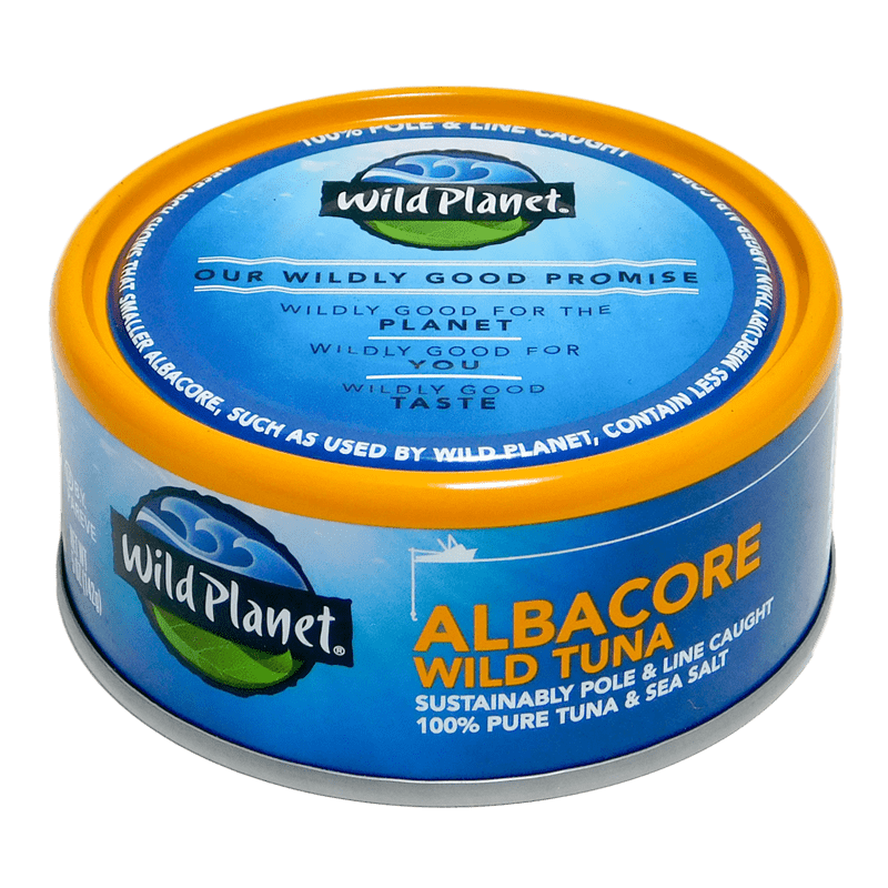 Wild Planet Wild Albacore Tuna 5 oz can front label albacore tuna.