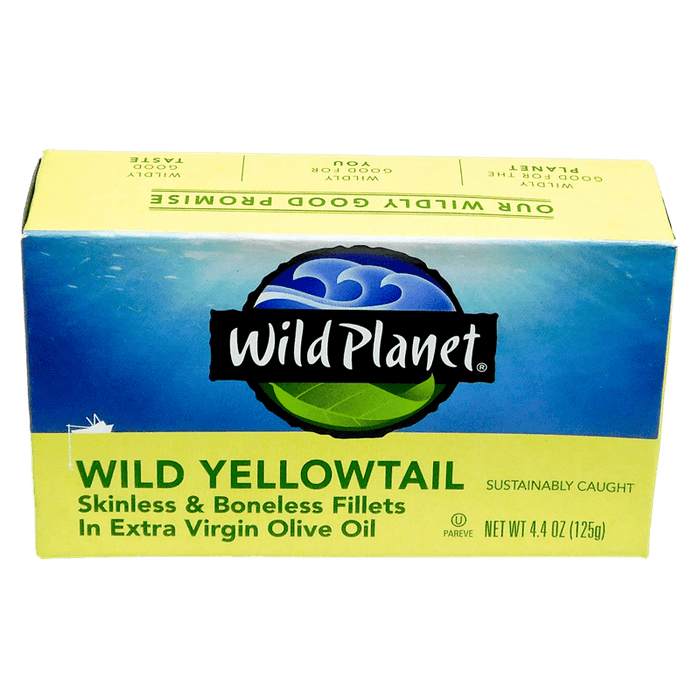 Wild Planet // Yellowtail Fillets In Organic Extra Virgin Olive Oil 4.4 oz