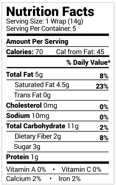 Nuco // Turmeric Coconut Wraps - 5 Pack